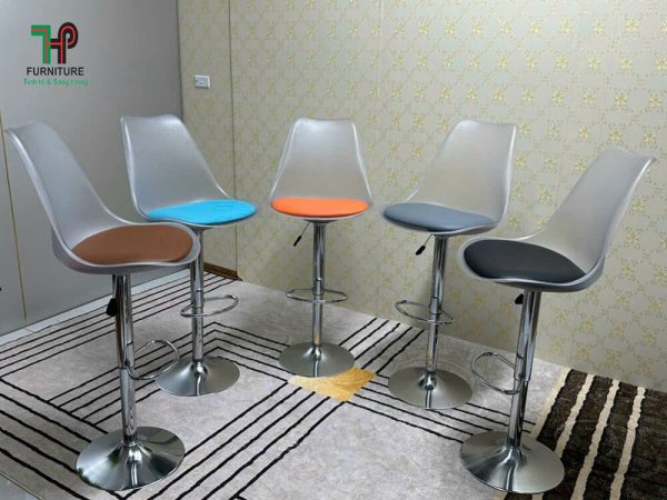 Ghế quày bar nhựa nệm ngồi