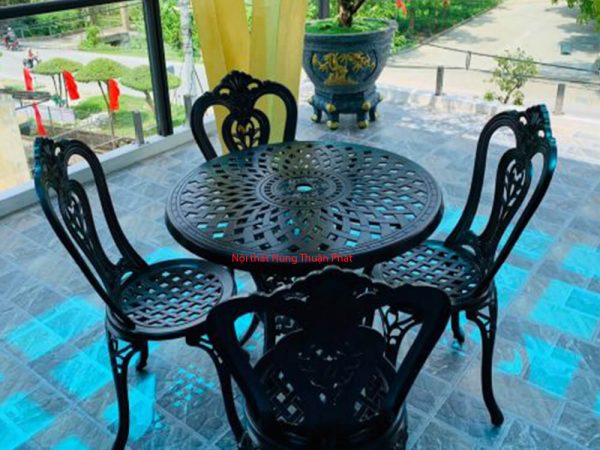 bàn ghế nhôm đúc sân vườn